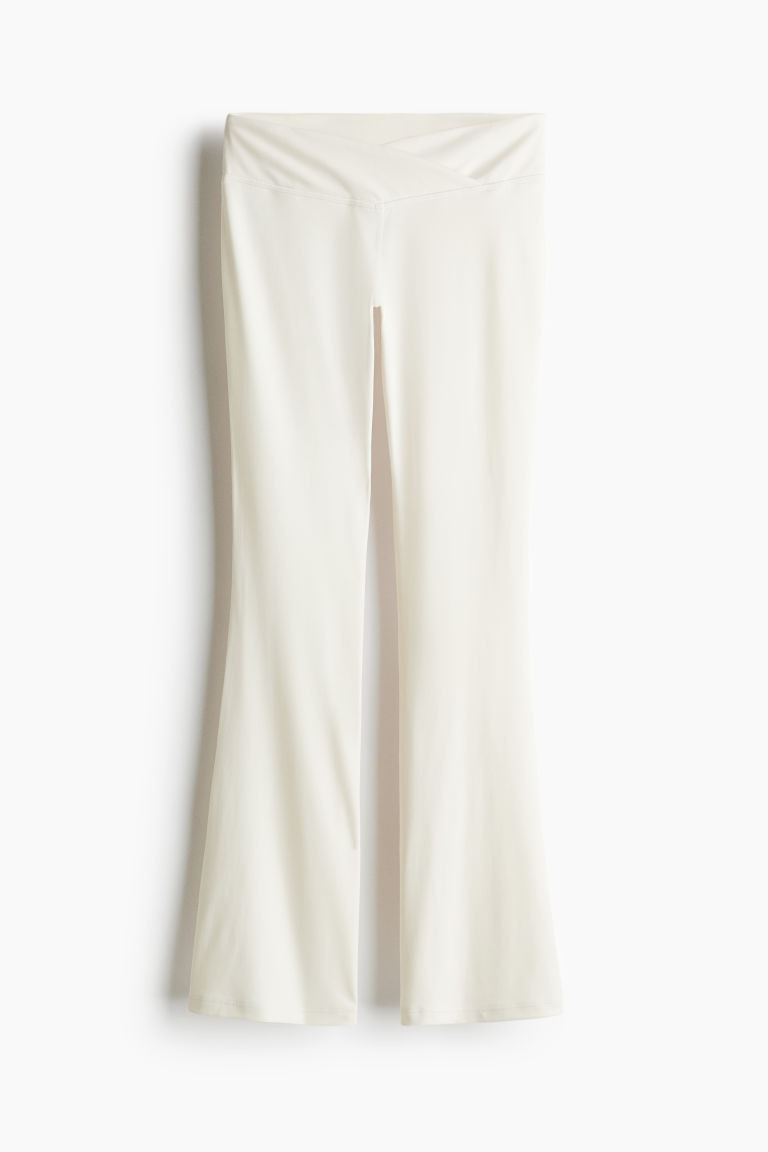 H & M - Flared sports leggings in SoftMove - White | H&M (UK, MY, IN, SG, PH, TW, HK)