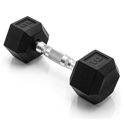 CAP Barbell 10 LB Coated Hex Dumbbell Weight, New Edition | Amazon (US)