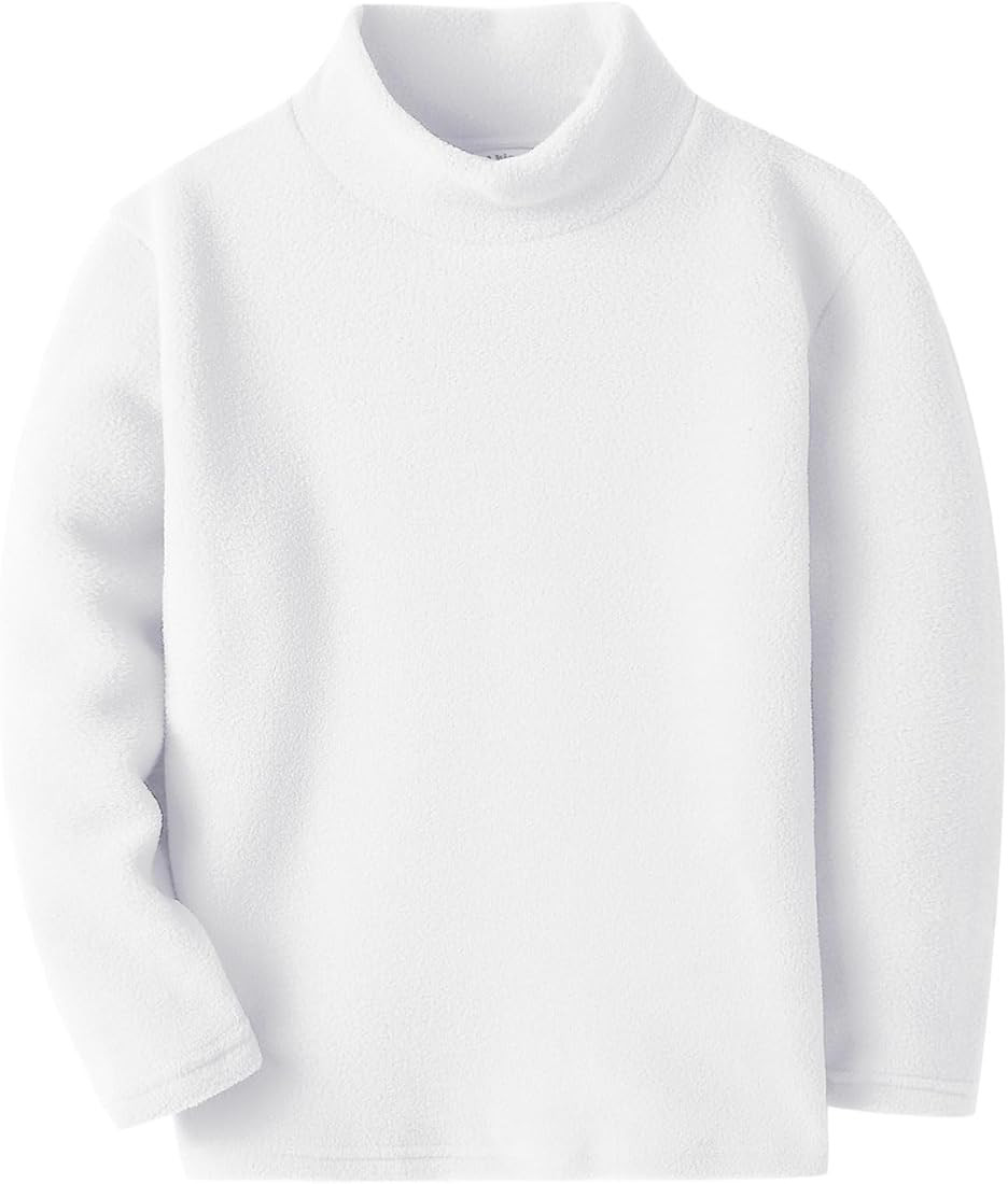 Mud Kingdom Kids Fleece Shirts High Collar Soft Tops Unisex | Amazon (US)