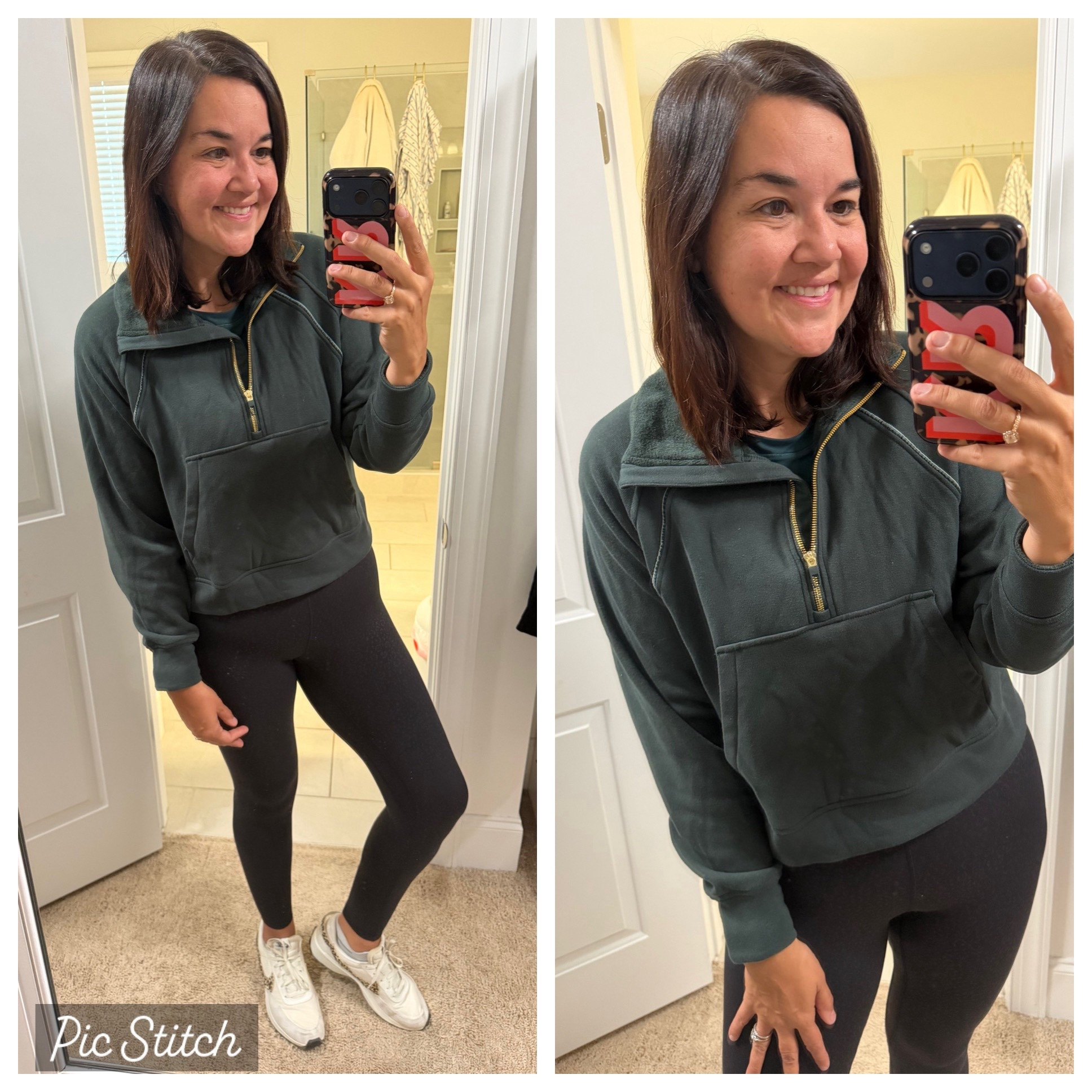Found these Jockey half zips at TJ Maxx and they are a perfect Lululemon dupe for under $20! Also I love the subtle leopard print on these Lululemon leggings! 

#LTKTall #LTKFindsUnder100 #LTKActive