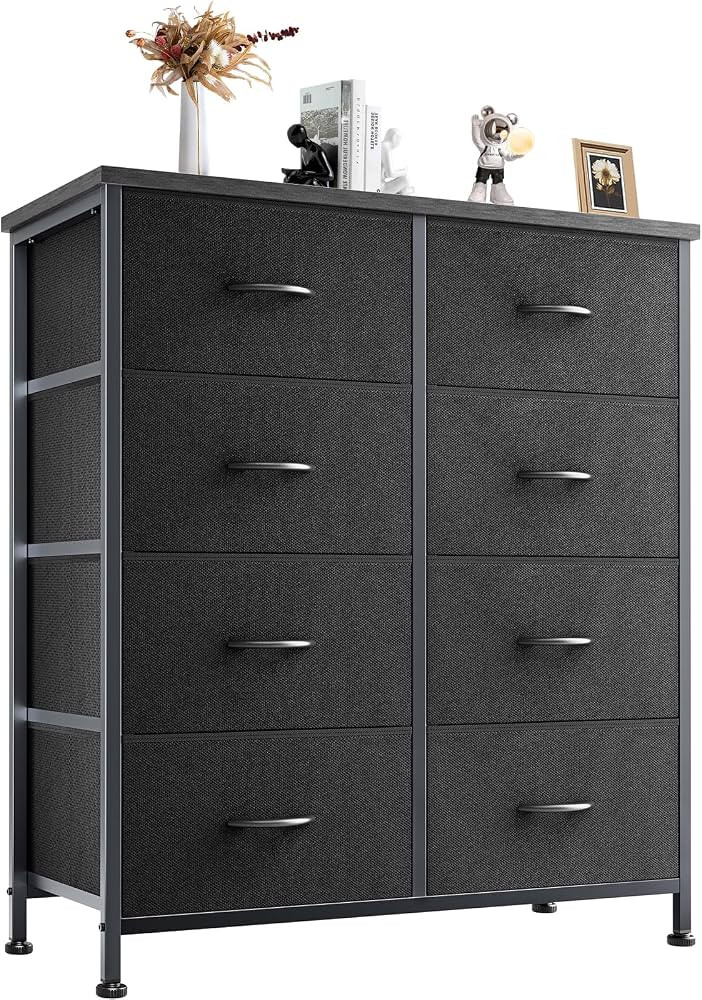 ANTONIA Dresser for Bedroom with 8 Fabric Drawers, Tall Chest Organizer Units for Clothing, Close... | Amazon (US)