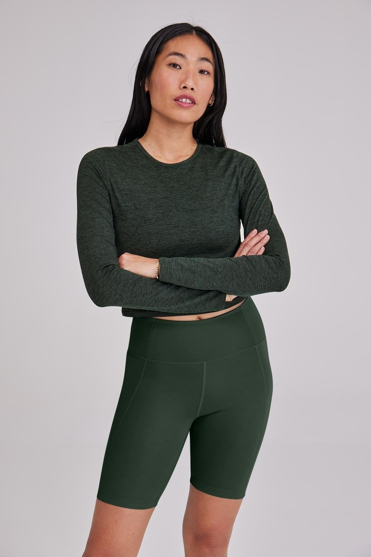 Moss ReSet Cropped Long Sleeve | Girlfriend Collective