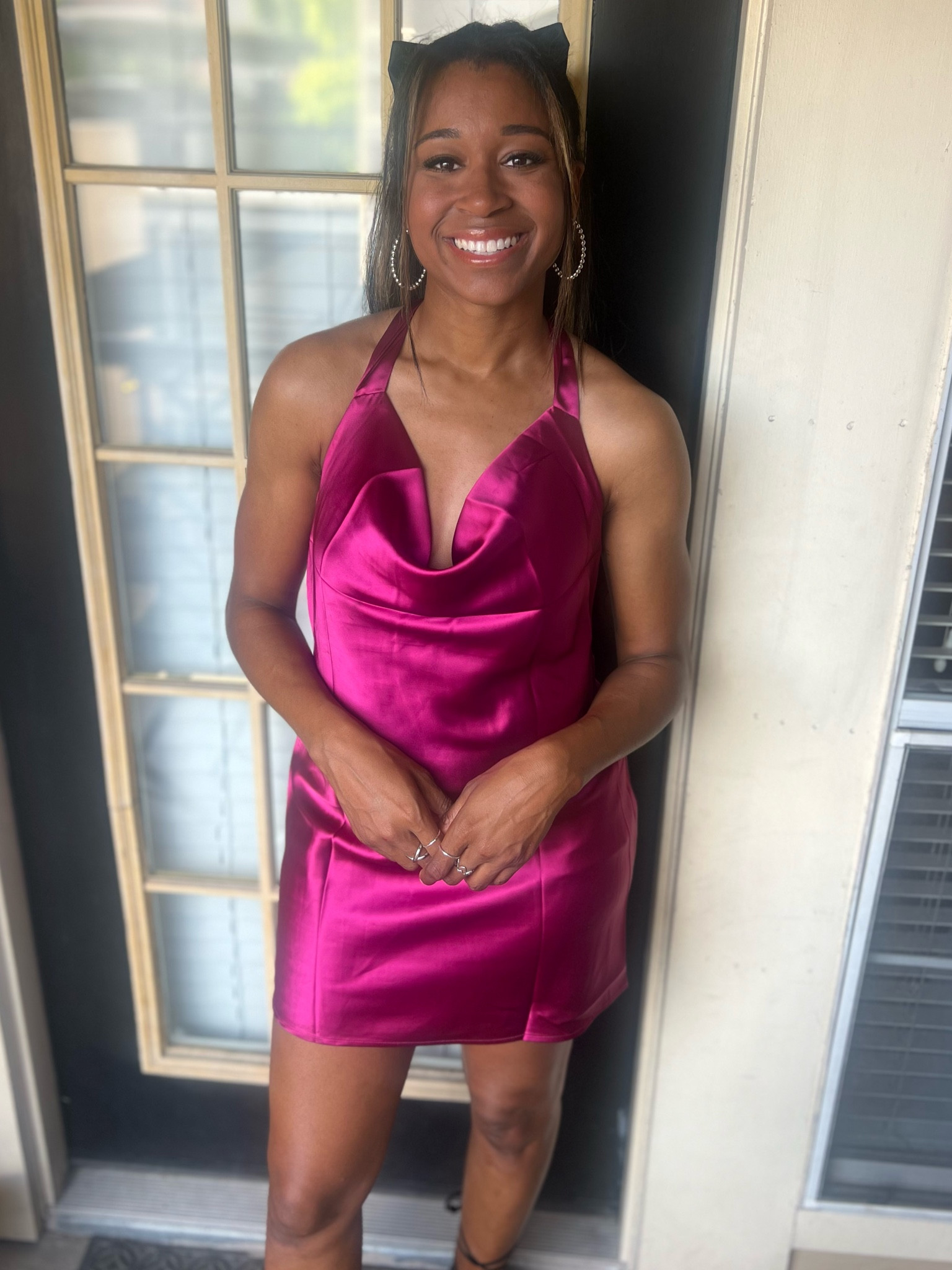 Fuchsia/pink satin dress

#LTKSummerSales #LTKWedding #LTKParties