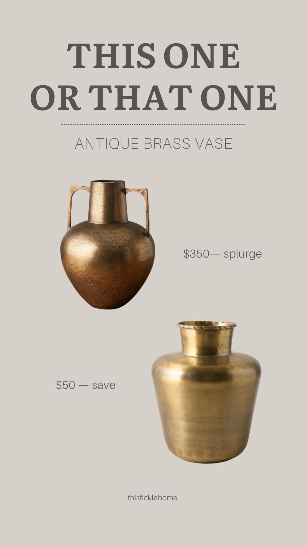 High-end dupes that save you $$$

Antique brass vases

Arhaus
Magnolia

#LTKSaleAlert #LTKHome