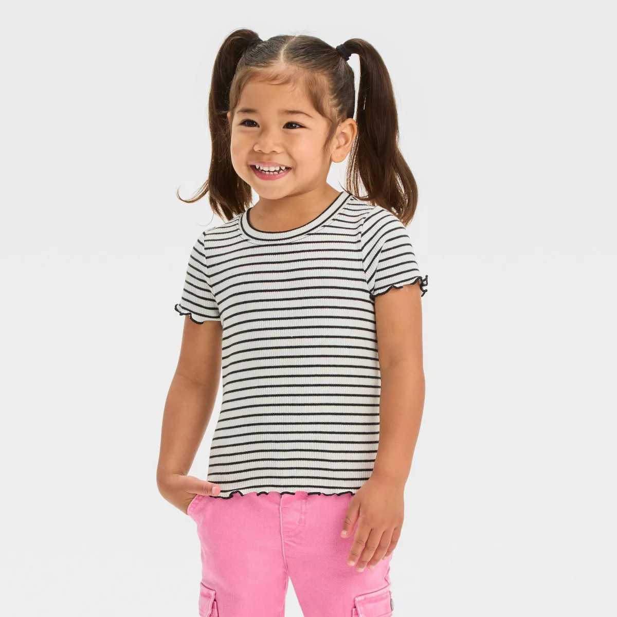 Toddler Girls' Rib Short Sleeve T-Shirt - Cat & Jack™ | Target
