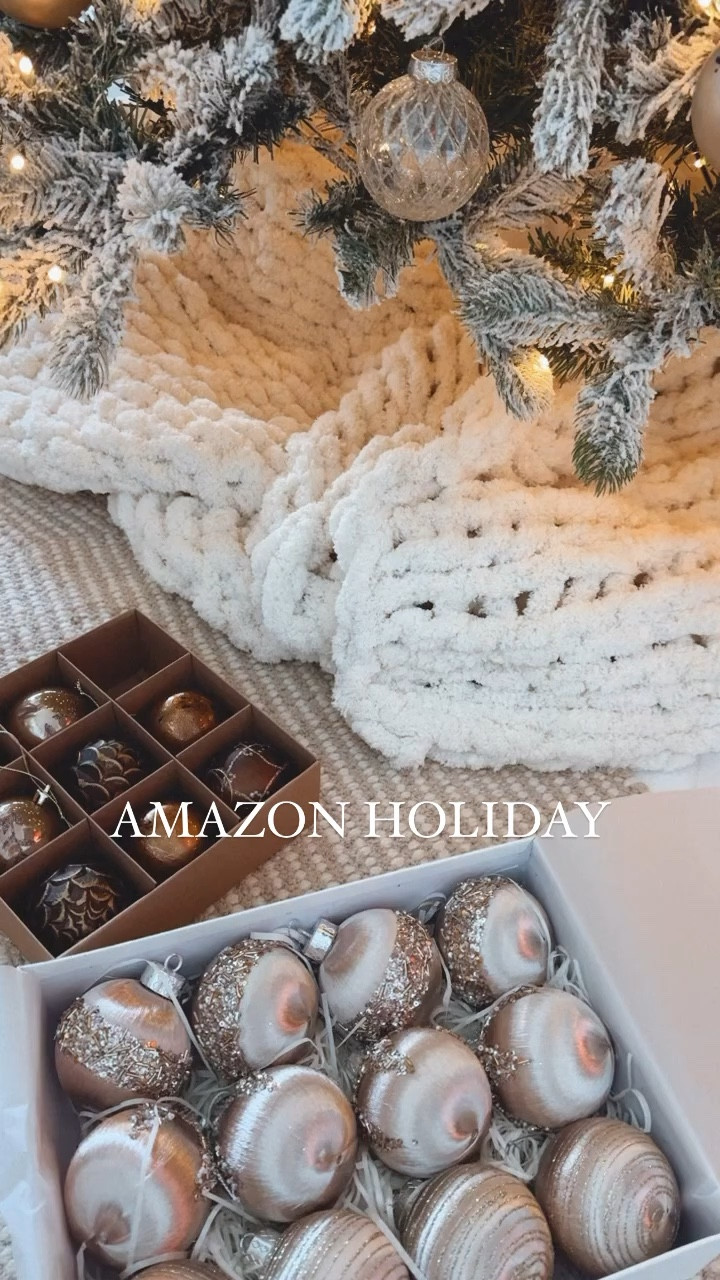 Amazon luxury Christmas ornaments 
Velvet with glitter
Amazing quality and so elegant and beautiful 
Perfect to make your home look cozy and beautiful 
Knit stockings that are beautiful and has An amazing quality 


#LTKU #LTKHoliday #LTKSeasonal