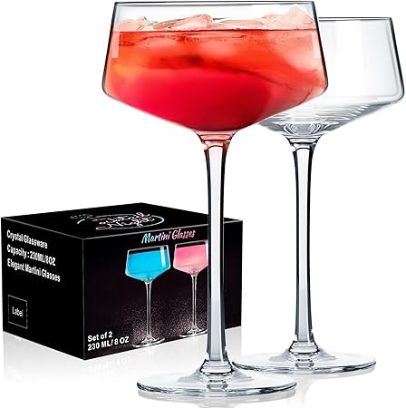 PARACITY Martini Glasses, Crystal Coupe Glasses, Cocktails Glasses of Hand Blown, Perfect for Coc... | Amazon (US)