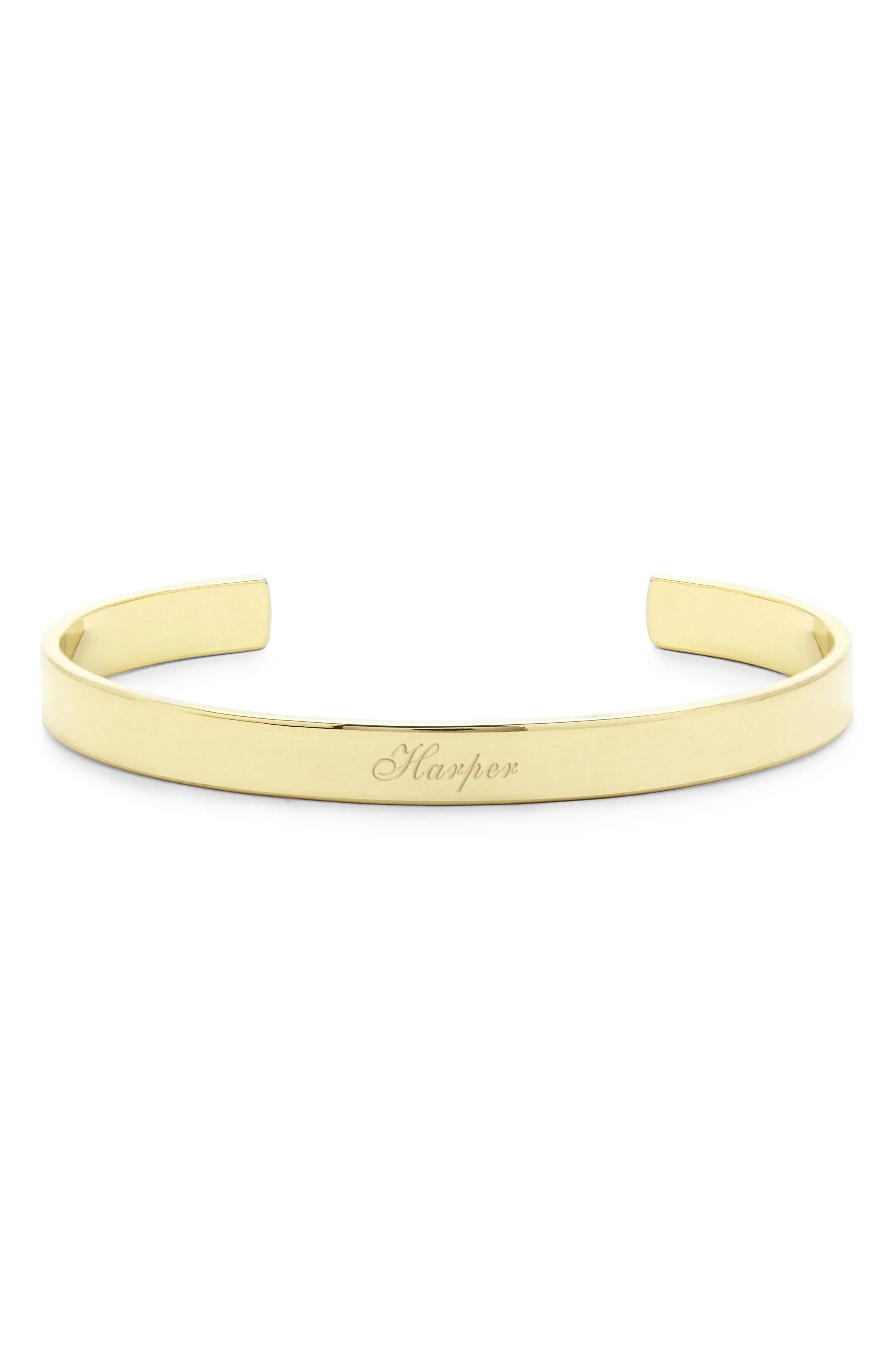 Brook and York Personalized Name Cuff in Gold at Nordstrom | Nordstrom