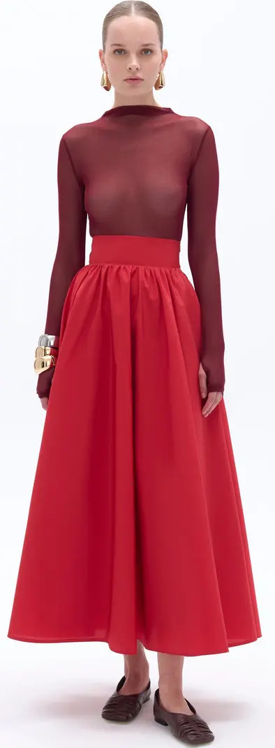 High Waist Taffeta Skirt | Nordstrom