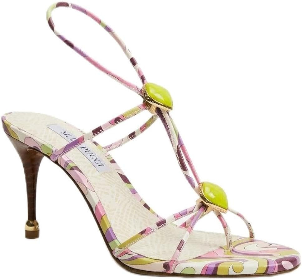 DREAMCIA Women's Leopard Print Stiletto Sandals - Sexy T-Strap High Heels with Gold-Tone Tips Ope... | Amazon (US)