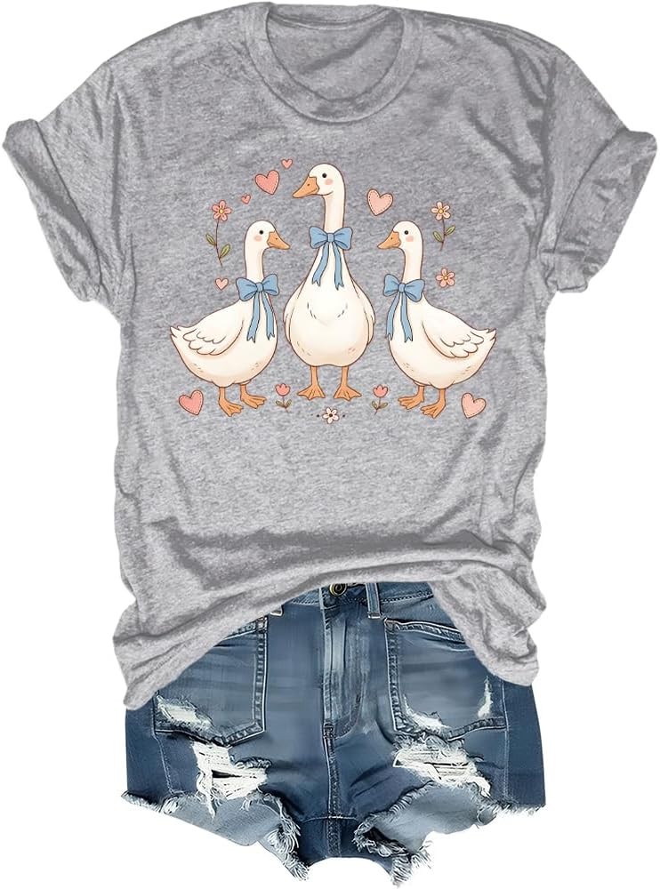 90s Goose Shirt Vintage Cottagecore T-Shirt, Retro 1980s Goose Tshirt Farm Animal Tees | Amazon (US)