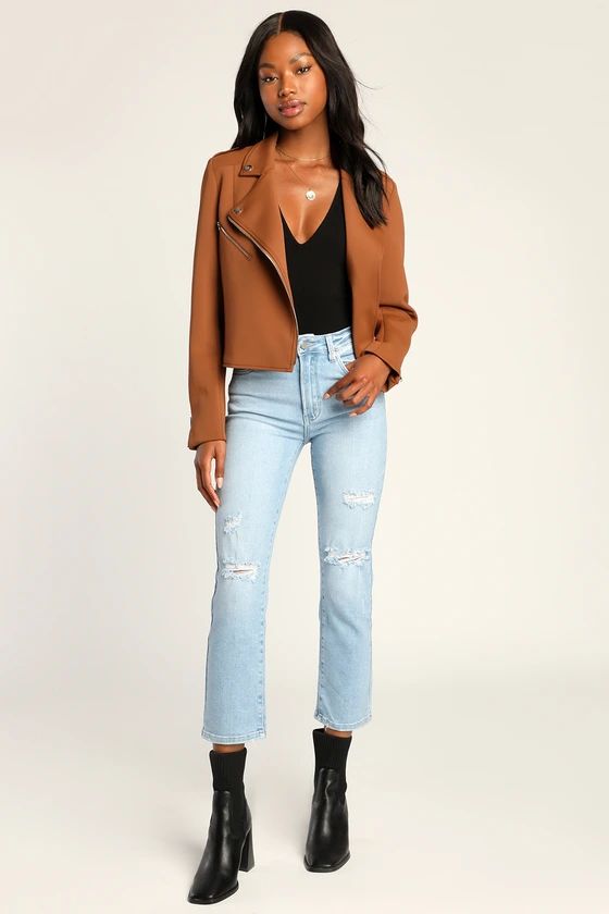 Always the Coolest Light Wash Distressed Cropped Jeans | Lulus (US)