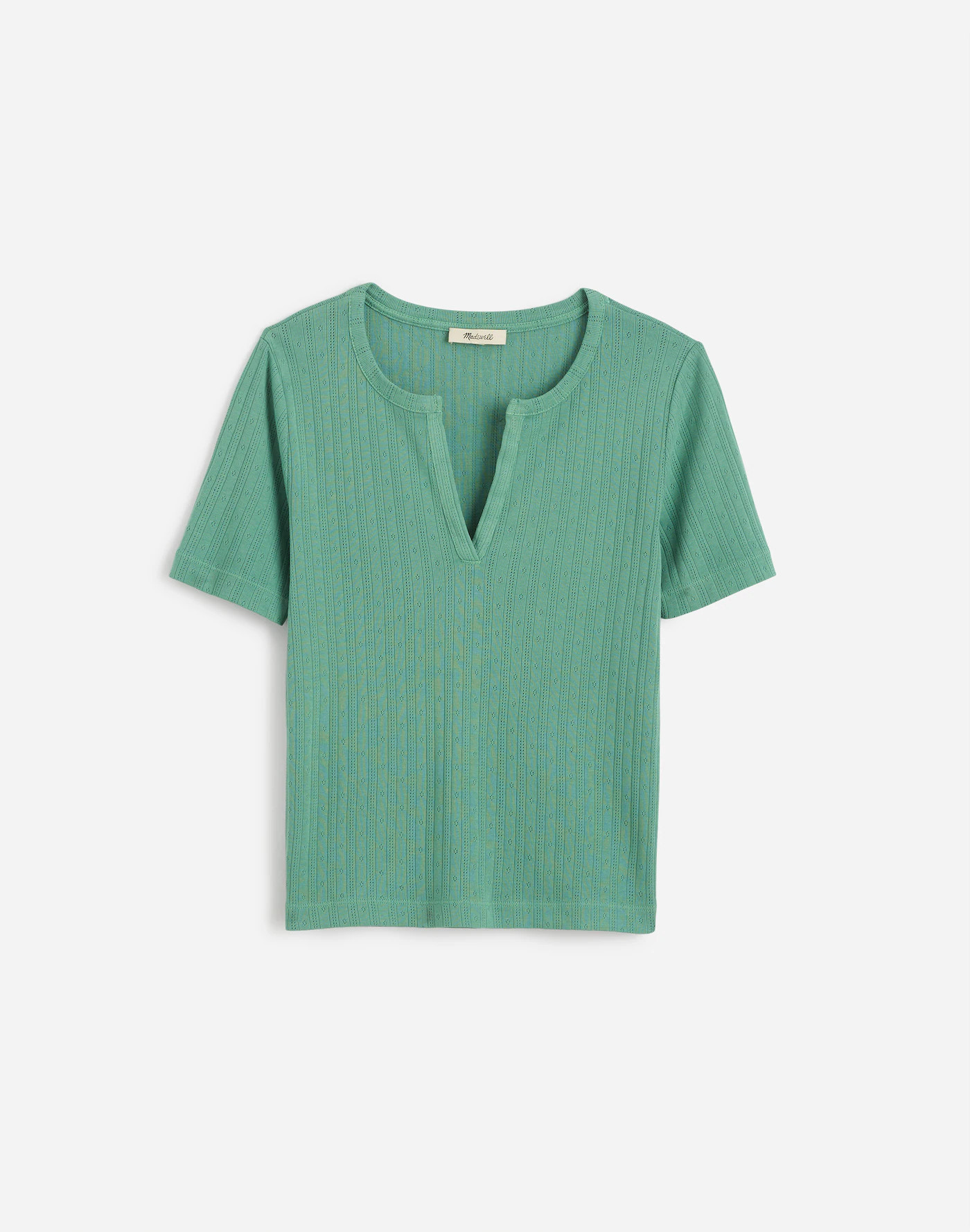 Pointelle Notch Neck Tee | Madewell | Madewell