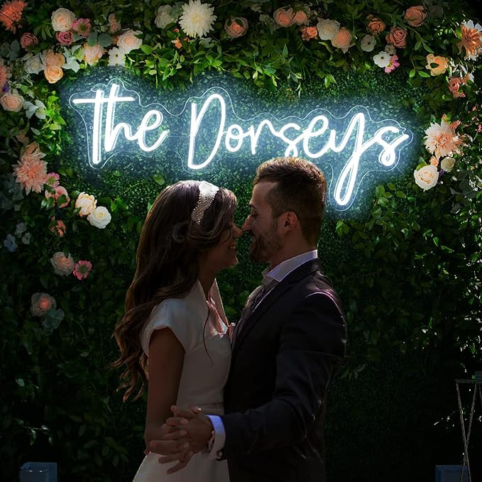 Jadetoad Custom Neon Sign for Wedding Backdrop Green Wall Decor Dimmable LED Neon Light Signs Per... | Amazon (US)