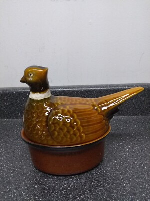 Large Pheasant Covered Casserole Dish With Lid Secla Portugal Pottery | eBay US