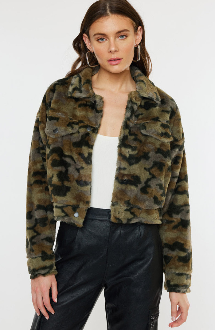 Jax Faux Fur Camo Jacket | Nordstrom