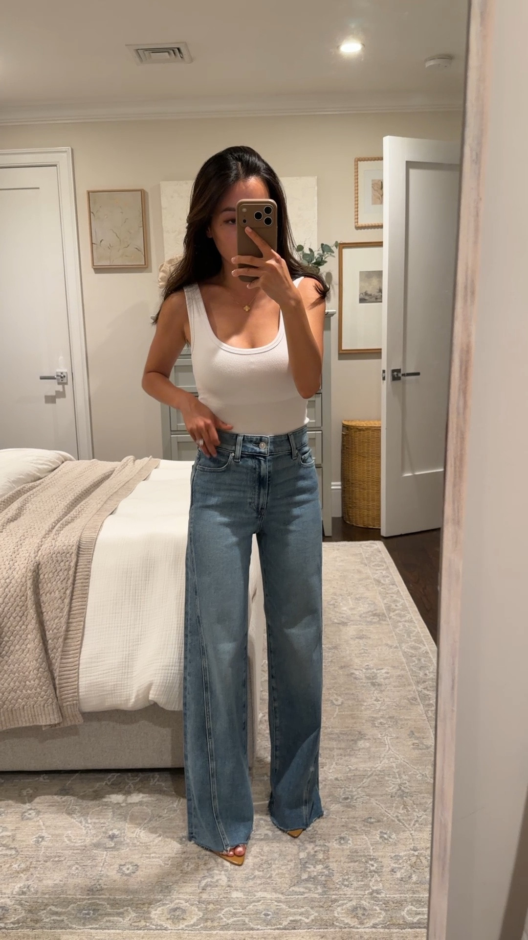 Use code AFJEAN on Abercrombie I’m in XS for this built in bra tank
• Sale Paige Anessa jeans 24 “Explorer” wash, full length. Petites can easily cut the hems shorter. This pair has a 10.75” rise and 30” inseam.
• mango heels 

I also linked shorter, more petite friendly popular Paige jean styles on sale

Nordstrom sale , designer denim on sale

#LTKPetite #LTKSaleAlert