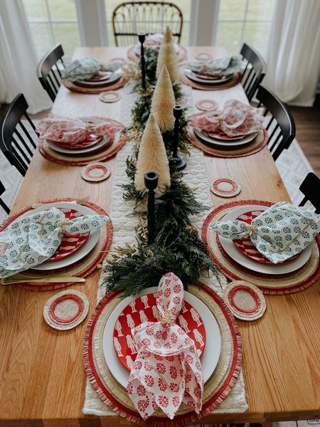A festive table setting for the holiday season. 

#LTKSeasonal #LTKhome #LTKHoliday