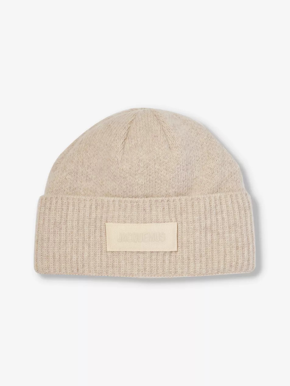Le Bonnet logo-patch wool-knit beanie | Selfridges
