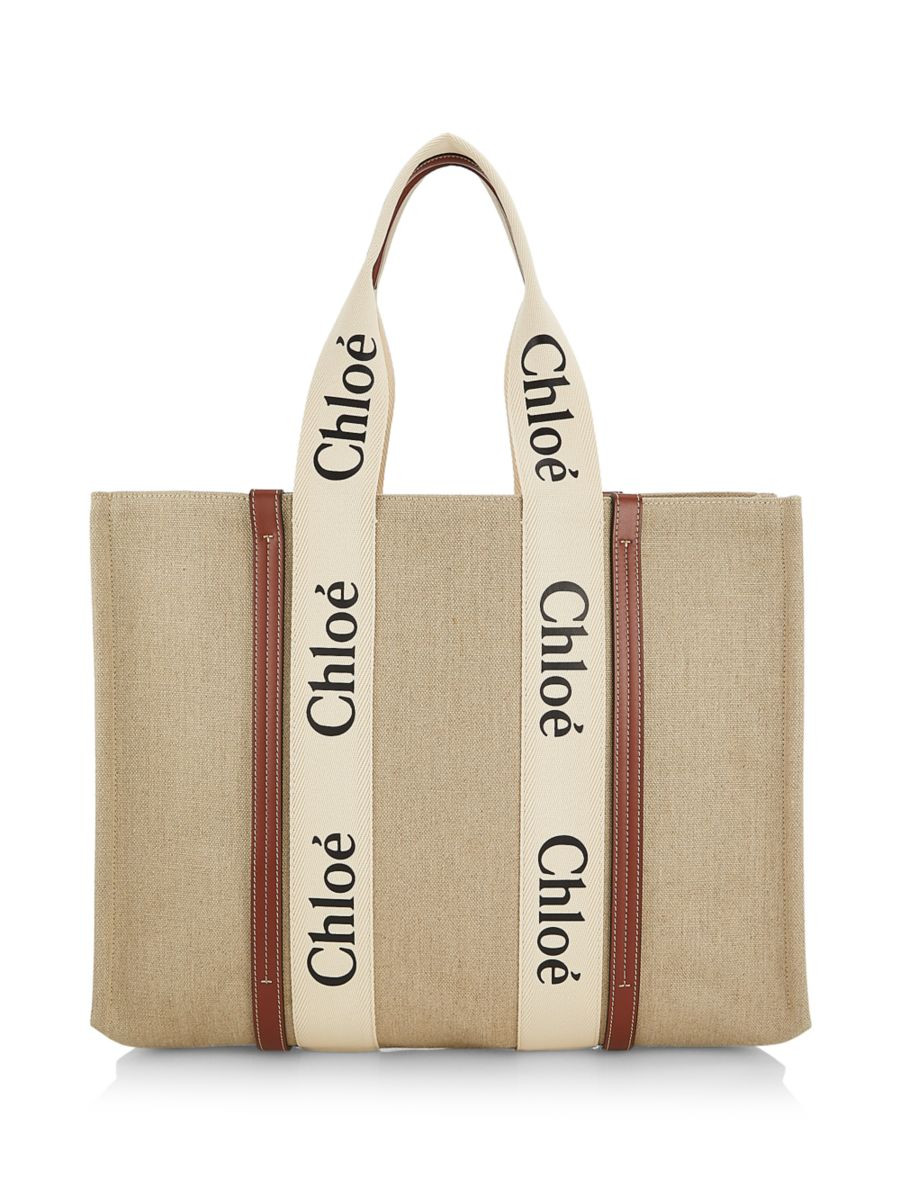 Chloé Large Woody Canvas Tote | Saks Fifth Avenue