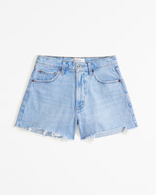 Women's Curve Love High Rise 90s Cutoff Short | Women's Bottoms | Abercrombie.com | Abercrombie & Fitch (US)