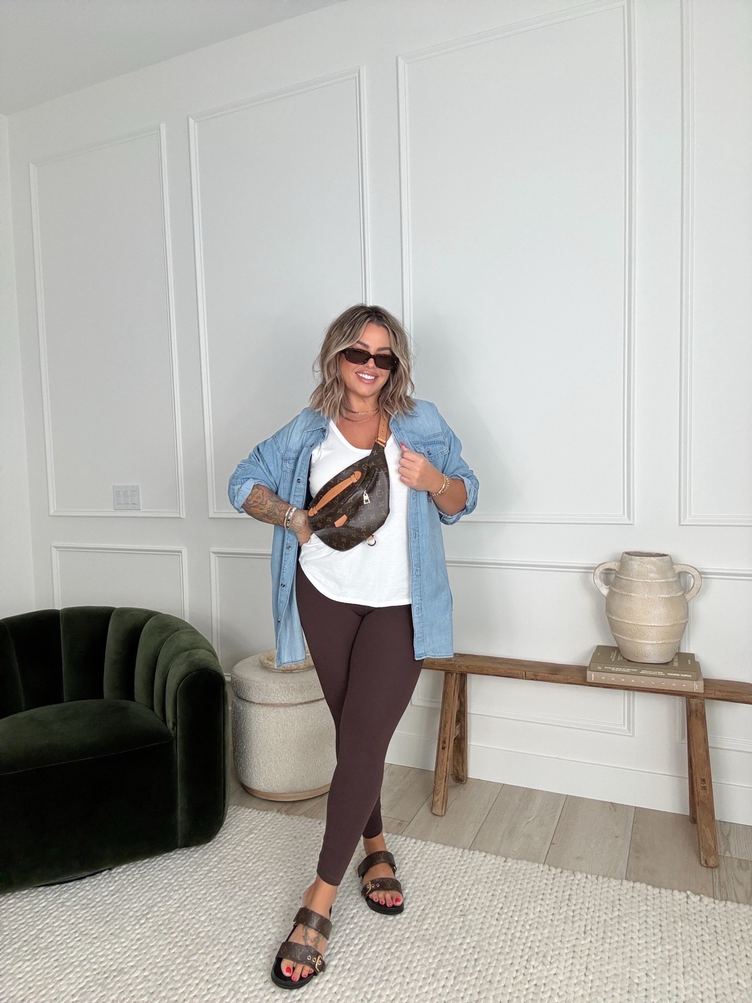 Tank L 
Denim top L 
Leggings L 
Sandals and bag LV can’t link here 

Follow my LTK @shaynaslife on the @shop.LTK app to view this post and get my exclusive app-only content!

#liketkit 
@shop.ltk
https://liketk.it/5rLS2