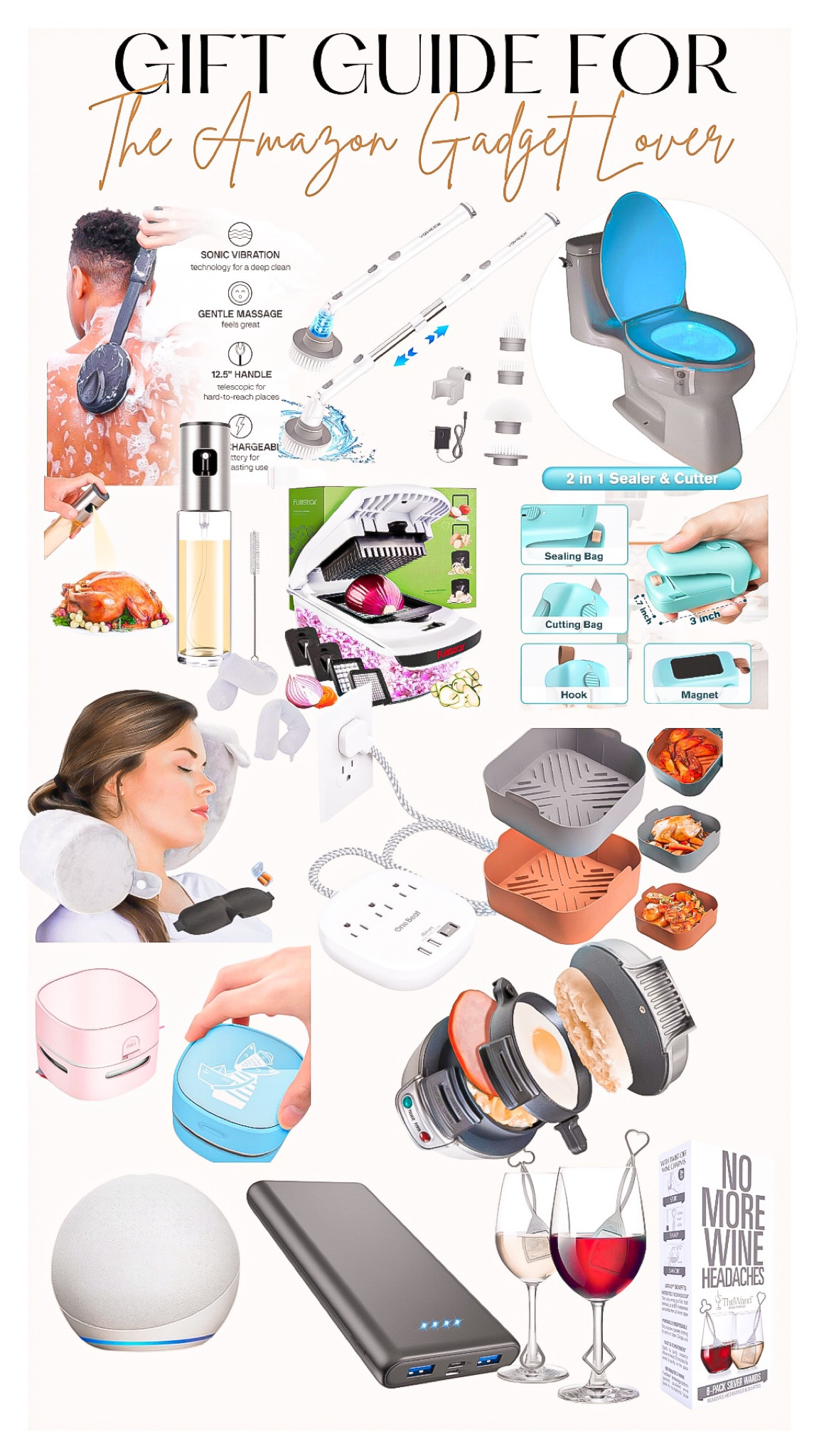 Amazon gift guide - for the gadget lover

There is something for everyone on this list - don’t forget -practical items make great gifts 😊🛍️

Amazon finds, gift guides, home
Gadgets , home finds, holiday guide, holiday gifts, Christmas , back scrubber, shower cleaner extender , shower brush, toilet light, oil spray, kitchen finds, bag sealer,
Air fryer liner, travel pillow, travel neck pillow, outlet extender , desk vacuum , egg sandwich griddle, travel charger, travel phone battery pack, Amazon echo , red wine diffuser 

#LTKHoliday #LTKhome #LTKGiftGuide