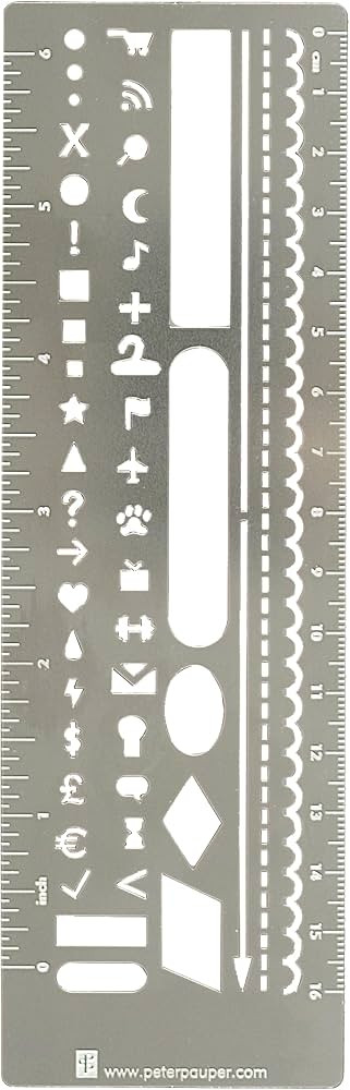 Metal Stencil Bookmark for Bullet Journals, Hardcover | Amazon (US)