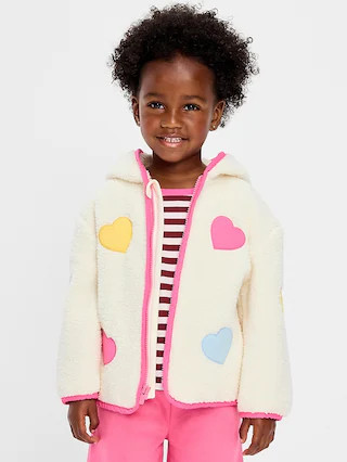 Hooded Sherpa Jacket for Toddler Girls | Old Navy (US)