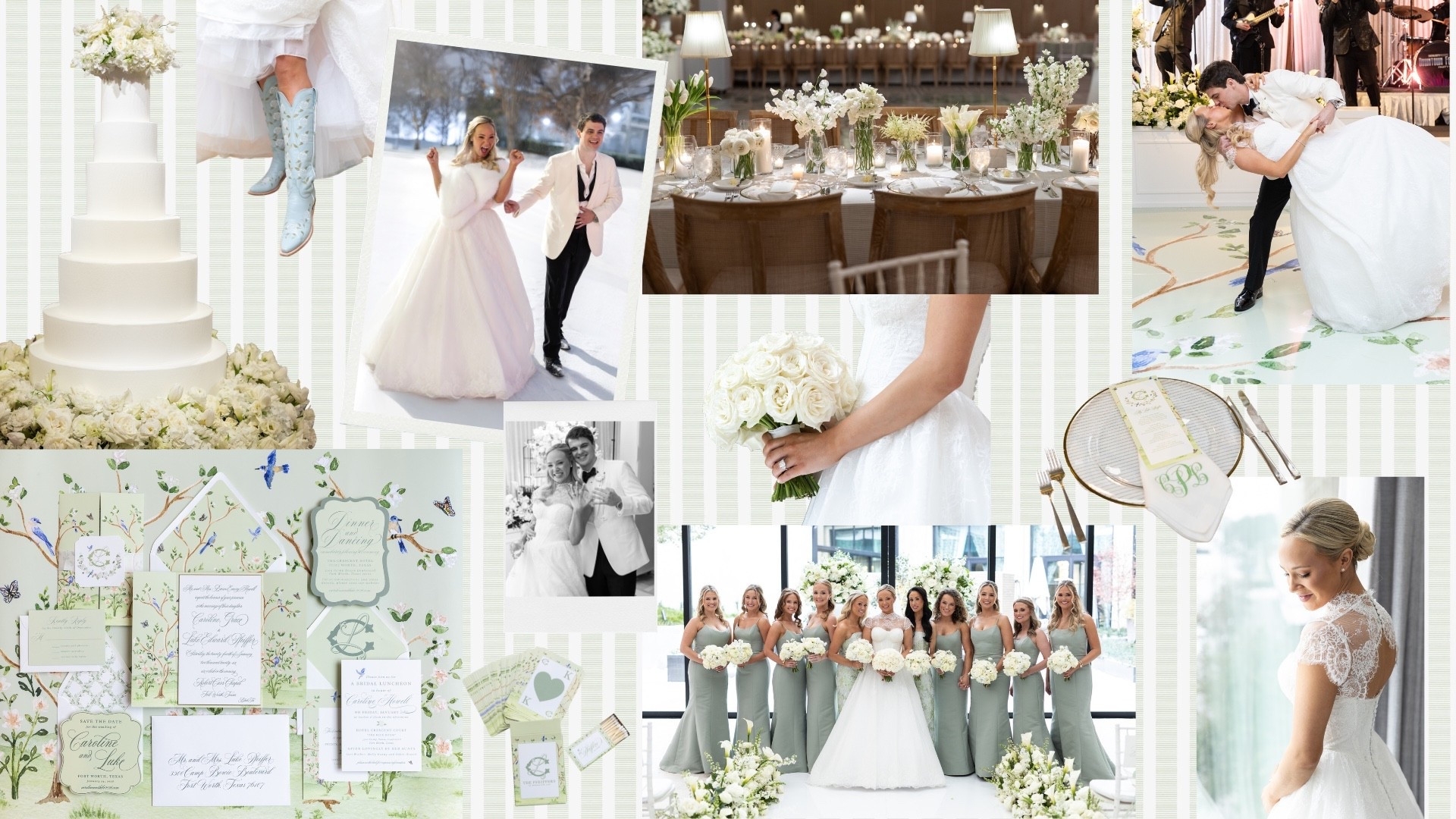 An elegant & classic wedding look-book in hues of green and white! Winter wonderland meets fresh garden 🤍

#LTKWedding