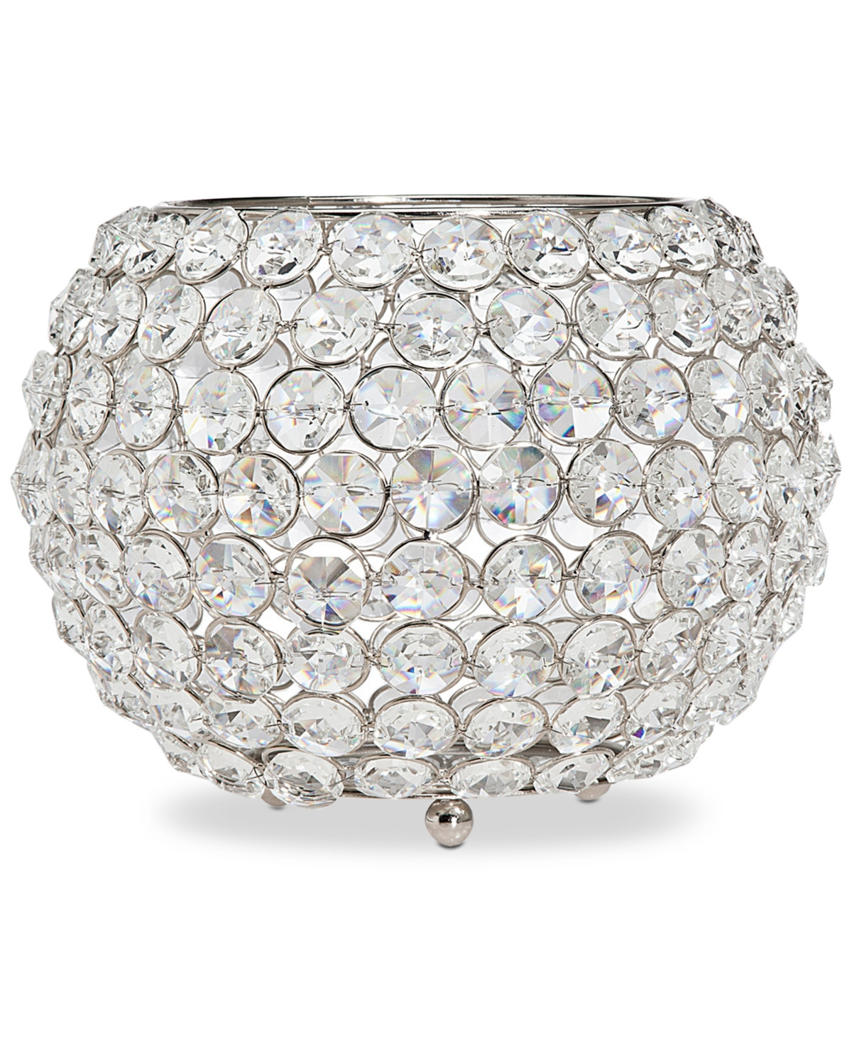 Godinger Lighting by Design Glam 10" Nickel-Plated Ball Crystal Tealight Holder | Macys (US)