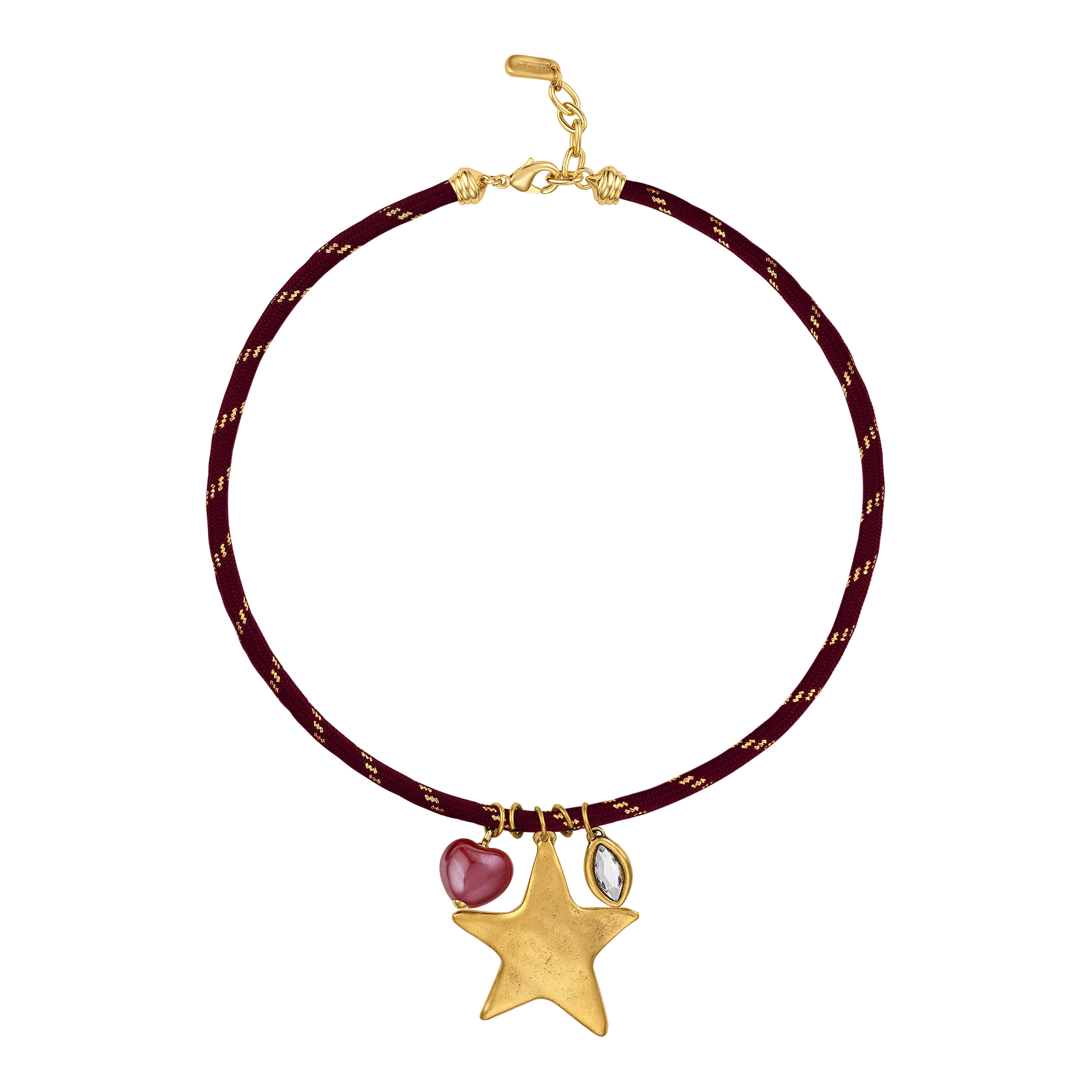Maroon Heart Paracord Necklace | Logan Tay