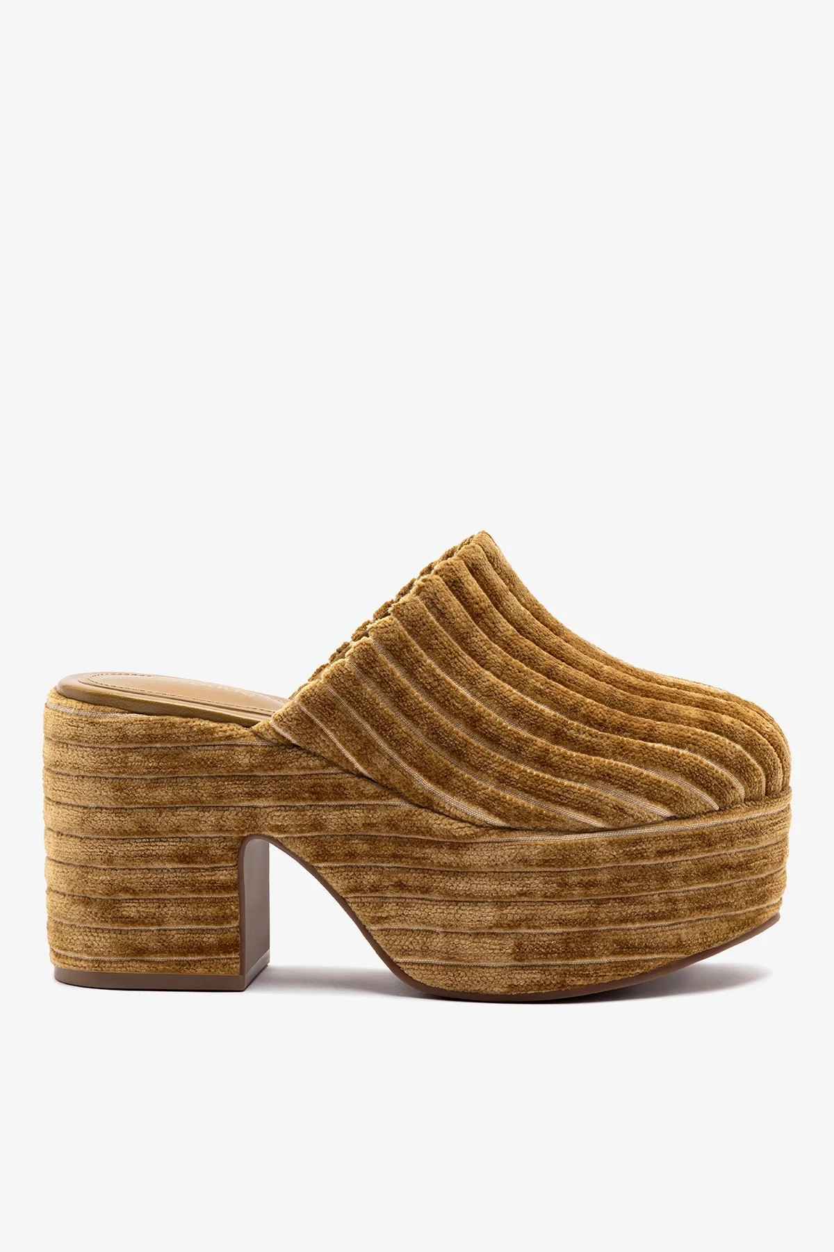 Miso Platform Clog In Latte Velvet | Larroude