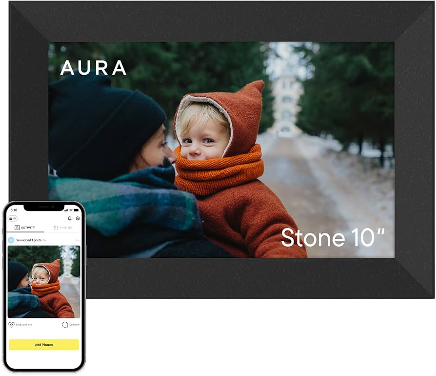 Aura Stone Digital Picture Frame - 10.1" HD Mat Display | Wirecutter's Best Digital Frame for Gif... | Amazon (US)