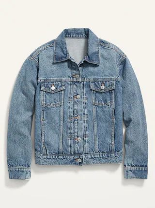 Distressed Classic Jean Jacket for Women | Old Navy (CA)