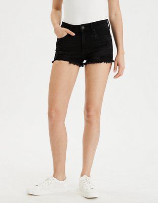 AE Ne(x)t Level High-Waisted Denim Short Short | American Eagle Outfitters (US & CA)