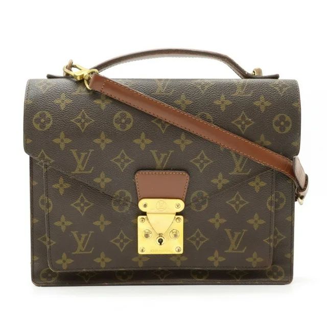 Pre-Owned LOUIS VUITTON Monogram Monceau 28 Second Bag Handbag Shoulder Missing Key M51185 (Fair)... | Walmart (US)