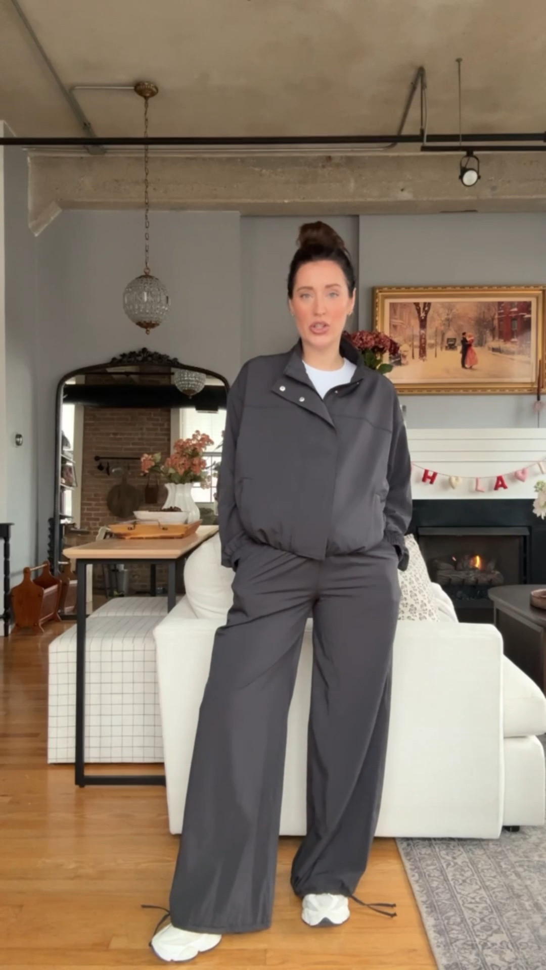 The most chic little Abercrombie tracksuit! Bump friendly and functional with the high neck and adjustable pants. I am wearing a M in the jacket and S in the pants  

#LTKmomlife #LTKActive #LTKBump