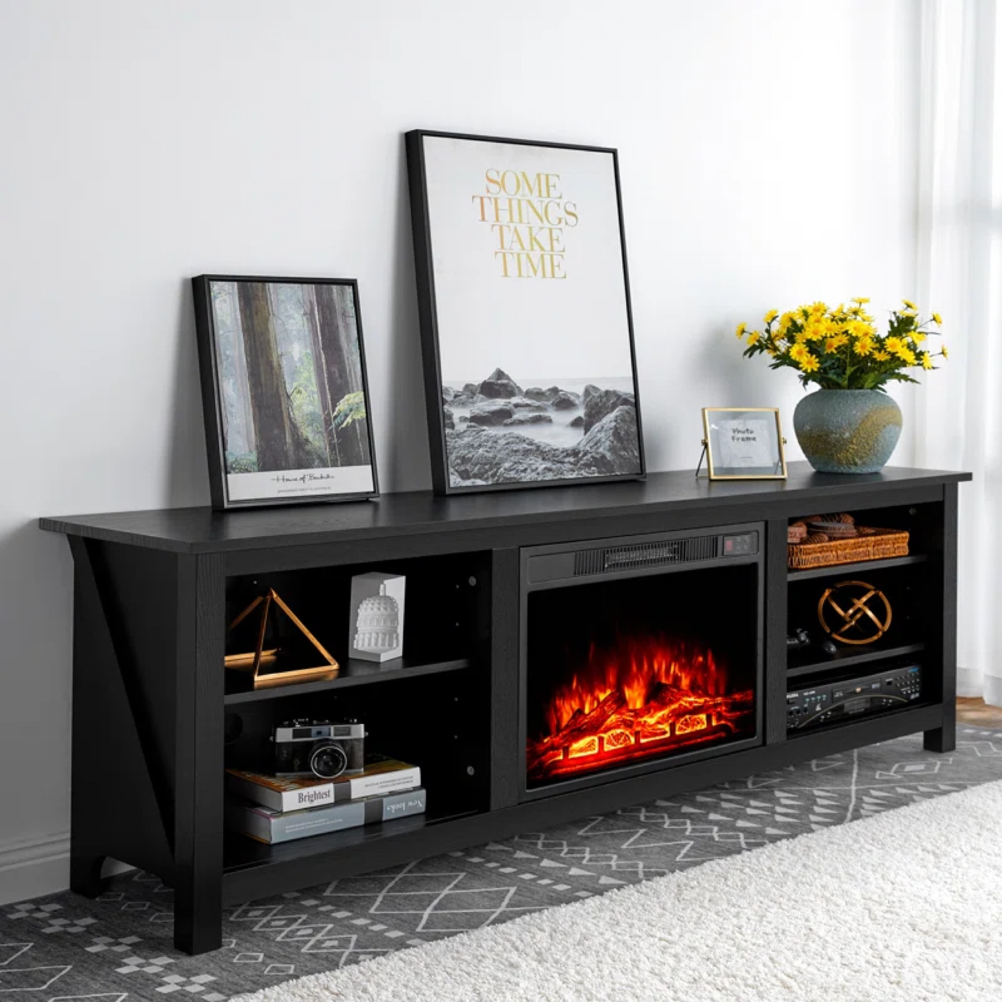 my media console! 


media console LTK home decor aesthetic fireplace console 

#LTKHome
