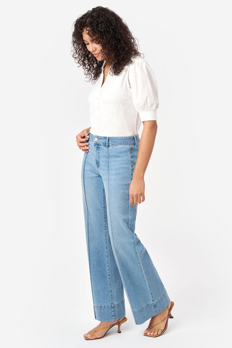 Pintuck Wide Leg Jean | Seven7 Jeans