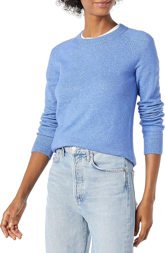 Amazon Essentials Women's Classic-Fit Soft Touch Long-Sleeve Crewneck Sweater (Available in Plus ... | Amazon (US)