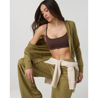 Vuori Halo Mini Full Zip Hoodie | Saguaro Heather | XS, Size Extra Small | Vuori Clothing (US & Canada)