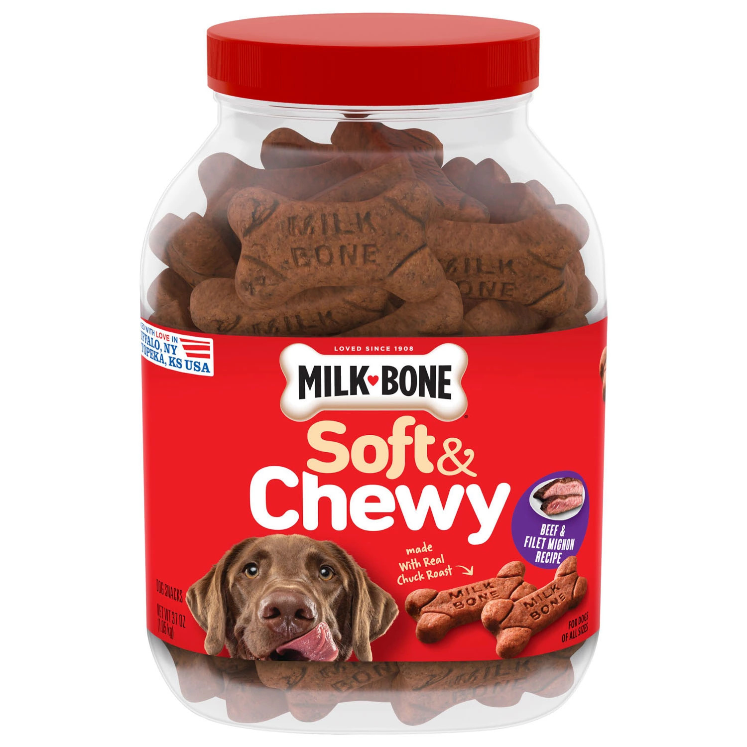 Milk-Bone Soft & Chewy Beef and Filet Mignon Dog Treats, 37 oz. | Sam's Club