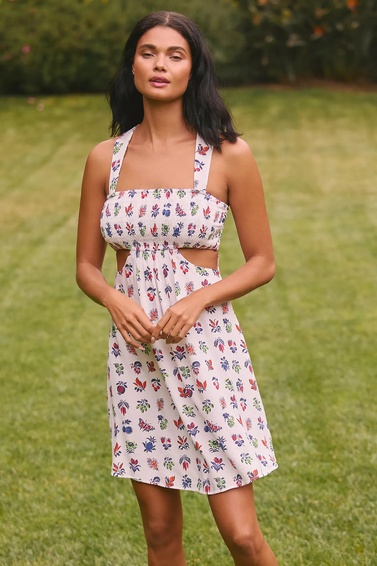 The Piper Bandeau Cutout Mini Dress | Anthropologie (US)