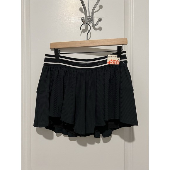 Free People Movement Women's Sultry Skirt Black Size Large Tennis NWT $78 | Poshmark