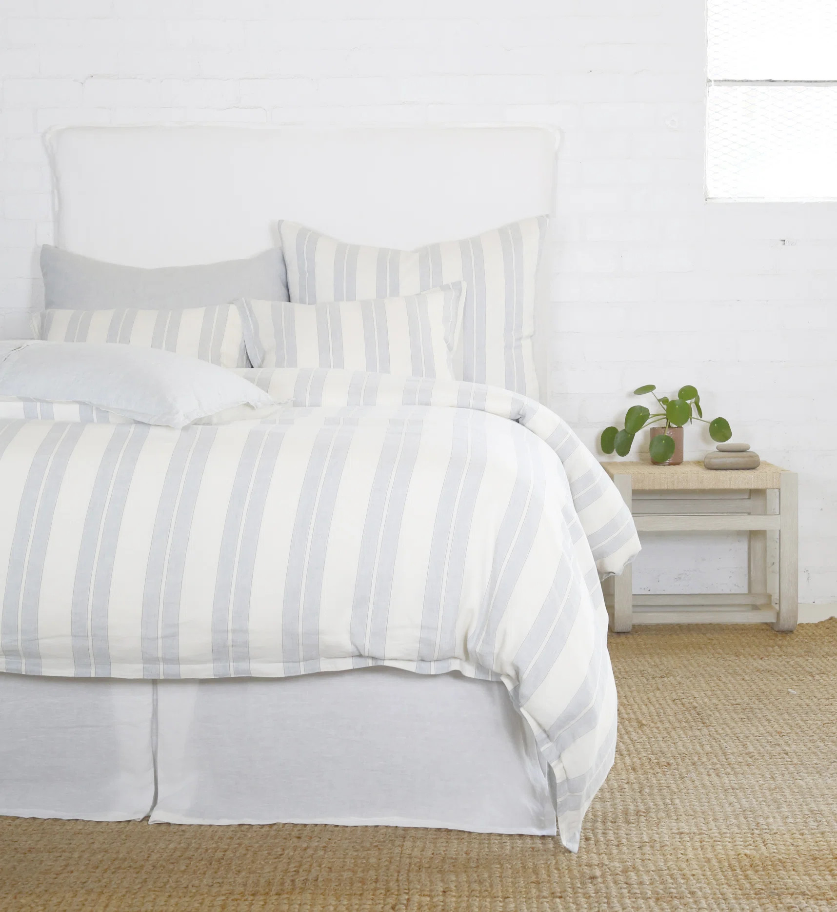 Carter Modern & Contemporary Linen Blend Striped Duvet Cover | Wayfair North America