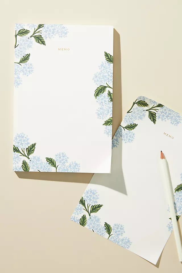 Rifle Paper Co. Hydrangea Notepad | Anthropologie (US)