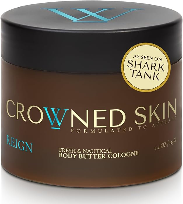 Crowned Skin Reign Body Butter Cologne for Men | Fresh & Nautical | Scented with Pink Pepper & Be... | Amazon (US)