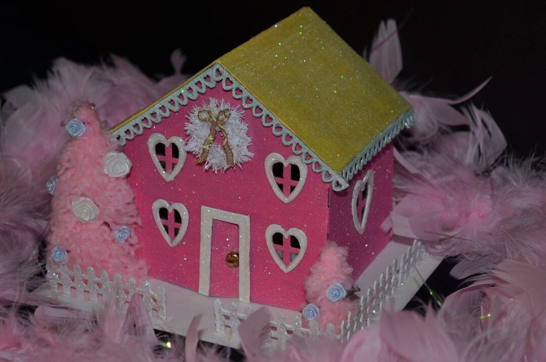 Putz House Kit Valentine Heart house. | Etsy (US)