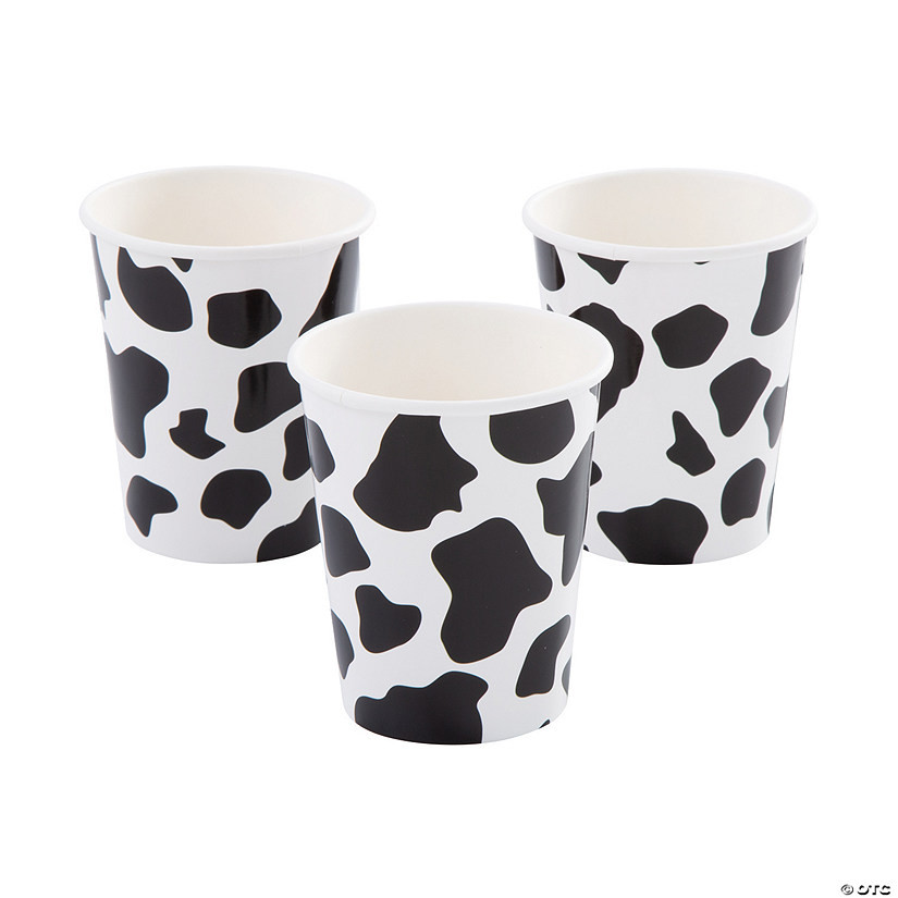 Cow Print Paper Party Cups - 8 Pc. | Oriental Trading Company